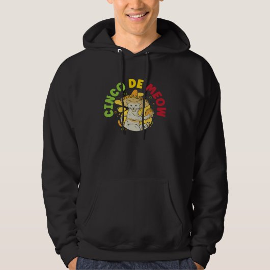 Cinco de Meow Cat  Mexico Pride Mexican Cinco De M Hoodie (Voorkant)