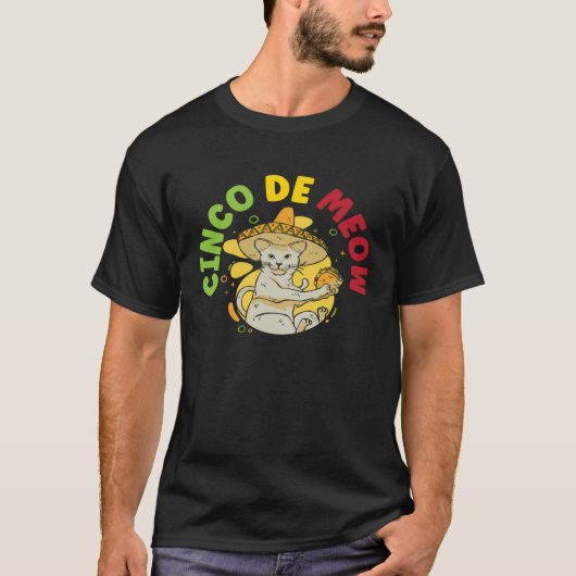 Cinco de Meow Cat Mexico Pride Mexican Cinco De M T-shirt (Voorkant)