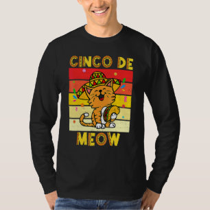 Cinco de Meow Cat Sombrero Cinco de Mayo Mexican T-shirt