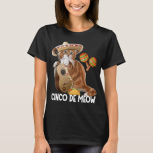 Cinco de Meow Cinco de Mayo Cat Costume T-shirt