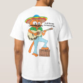 "Cinco de Meow" Cinco de Mayo Mexicaanse Cartoon K T-shirt (Achterkant)