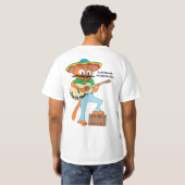 "Cinco de Meow" Cinco de Mayo Mexicaanse Cartoon K T-shirt (Achterkant volledig)
