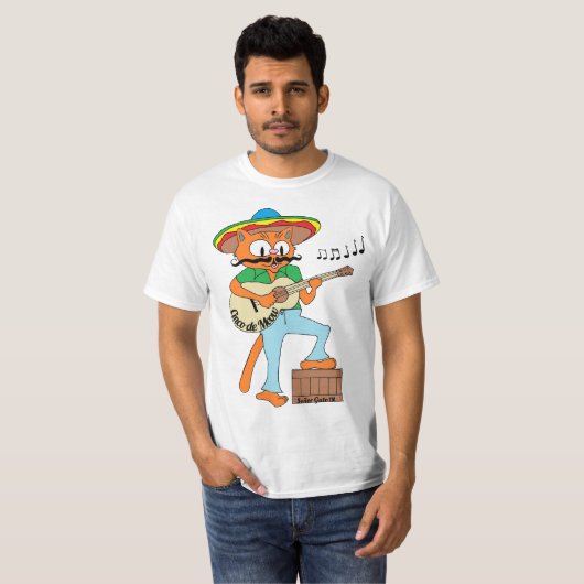 Cinco de Meow Cinco de Mayo Mexican Cartoon Cat T-shirt (Voorkant volledig)