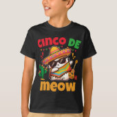 Cinco De Meow Dabbing Kat Lover Mexicaanse Fiesta T-shirt (Voorkant)
