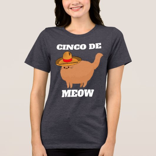 CINCO DE MEOW FUNNY CAT T-SHIRT T-SHIRT (Voorkant)