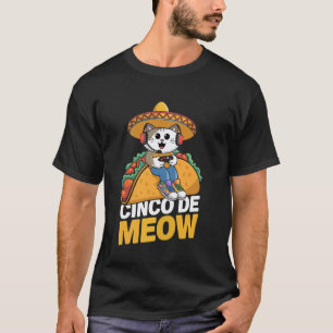 Cinco de Meow Grappige Kat Gamer Taco Fiesta Humor T-shirt