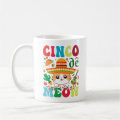 Cinco De Meow | Grappige Mexicaanse kat Cinco De M Koffiemok (Links)