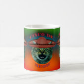 Cinco de Meow Gray Cat Cinco de Mayo Mexico Koffiemok (Center)