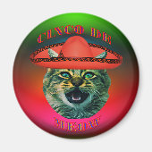 Cinco de Meow Gray Cat Cinco de Mayo Mexico Refrig Magneet (Voorkant)