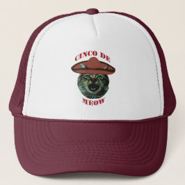 Cinco de Meow Gray Cat Cinco de Mayo Mexico Trucker Pet