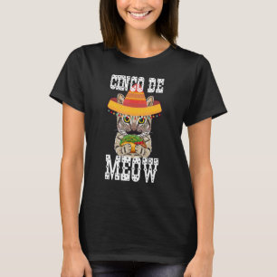 Cinco De Meow Katt taco etende grap Cinco De Mayo T-shirt