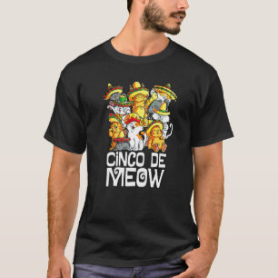 Cinco De Meow Mayo Kat Hoedje Mexicaanse Taco Cinc T-shirt