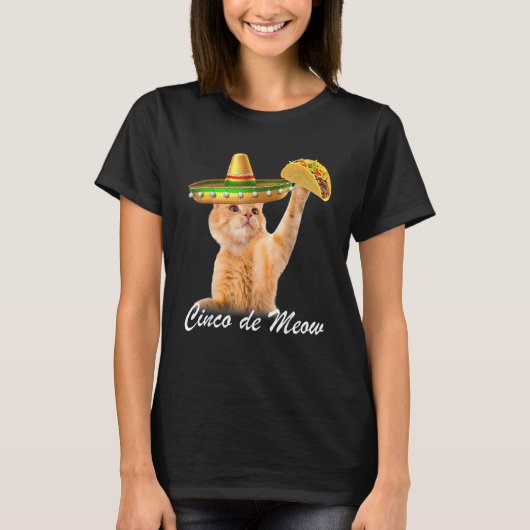 Cinco De Meow Taco Kat T-shirt (Voorkant)
