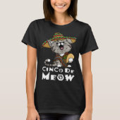 Cinco De Meow with Smiling Cat Taco and Sombrero T-shirt (Voorkant)