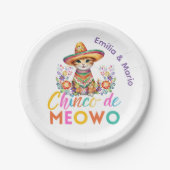 Cinco De Meowo Cute Kat Feestje Aangepast Papieren Bordje (Voorkant)