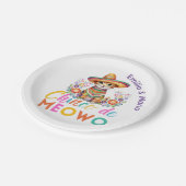 Cinco De Meowo Cute Kat Feestje Aangepast Papieren Bordje (Gekanteld)