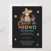 Cinco De Meowo Leuke Kat Fiesta Feesttijd Kaart (Voorkant)