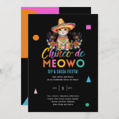 Cinco De Meowo Leuke Kat Fiesta Feesttijd Kaart (Voorkant / Achterkant)