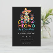 Cinco De Meowo Leuke Kat Fiesta Feesttijd Kaart (Staand voorkant)