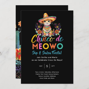 Cinco De Meowo Leuke Kat Fiesta Feesttijd Kaart