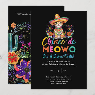 Cinco De Meowo Leuke Kat Fiesta Feesttijd Kaart