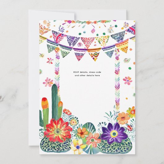 Cinco De Meowo Leuke Kat Fiesta Feesttijd Kaart (Achterkant)