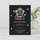 Cinco De Meowo Plezierfeest Kat Mayo Feestje Kaart (Staand voorkant)