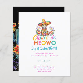 Cinco De Meowo Sla en Salsa Grappig Feest Kat