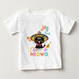 CINCO DE MEOWO T-shirt voor baby's 1e Cinco De May