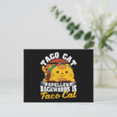 Cinco De Myo Cats Tacocat achterwaarts gespeld Briefkaart (Staand voorkant)