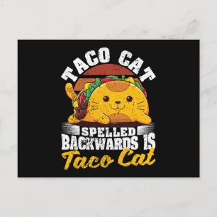 Cinco De Myo Cats Tacocat achterwaarts gespeld Briefkaart