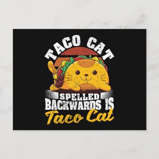 Cinco De Myo Cats Tacocat achterwaarts gespeld Briefkaart (Voorkant)