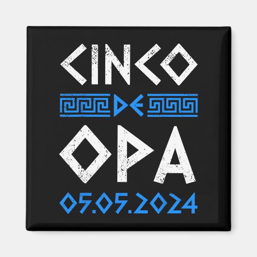 Cinco De Opa Grappig Cinco De Mayo Orthodox Grieks Magneet (Voorkant)