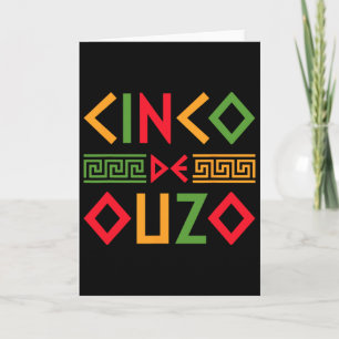 Cinco De Ouzo Retro Grappige Griekse Pasen Cinco D Kaart