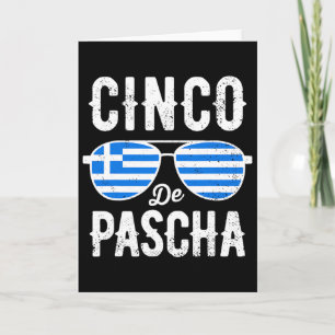 Cinco De Pascha Griekse Vlag Grappig Grieks Pasen  Kaart