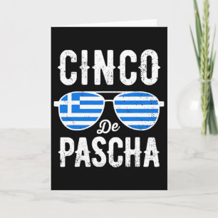 Cinco De Pascha Griekse Vlag Grappig Grieks Pasen Kaart