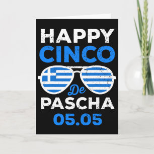 Cinco De Pascha Griekse Vlag Grappig Grieks Pasen Kaart