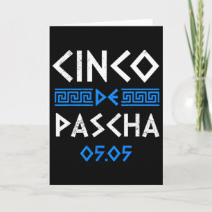 Cinco De Pascha Griekse Vlag Grappig Grieks Pasen Kaart