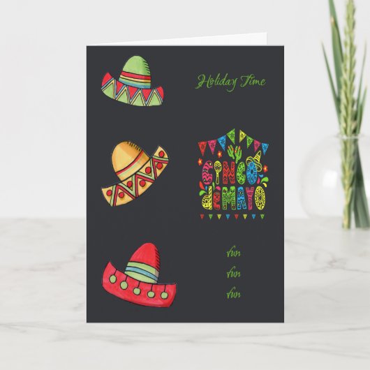 Cinco deMayo Feest Mexicaanse Hats Kaart (Voorkant)