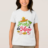 Cinco Drinko de Mayo Mannen Vrouwen Drink Tequila  Tri-Blend Shirt (Voorkant)