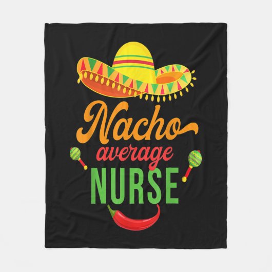 Cinco Nacho Gemiddelde Verpleegster Fiesta Fleece Deken (Voorkant)