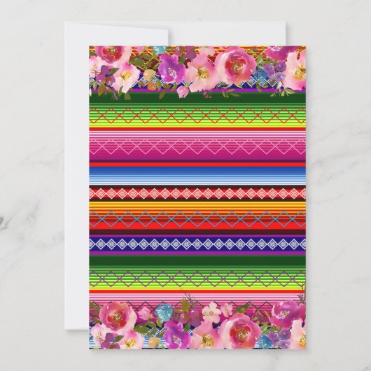 CINCOAÑERA Royal Pink Mexican Girl Kaart (Achterkant)