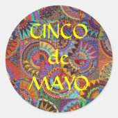 CincoDeMayo Ronde Sticker (Voorkant)
