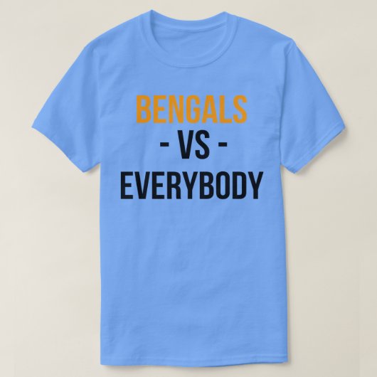Cincy Bengals vs iedereen T-shirt (Design voorkant)