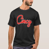 Cincy Cincinnati Ohio Classic Retro Style  T-shirt (Voorkant)