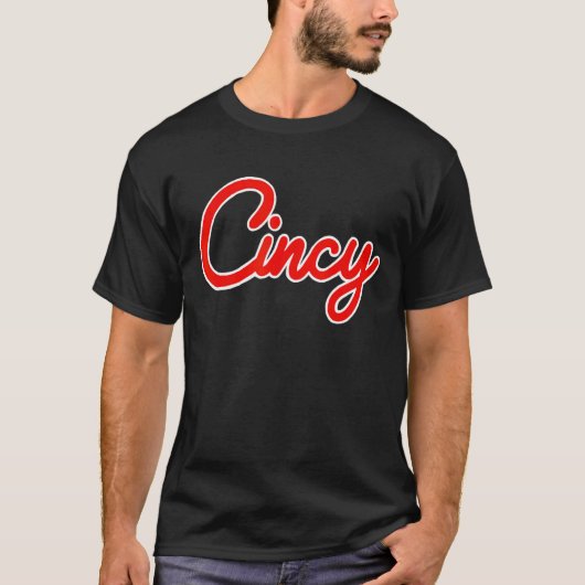 Cincy Cincinnati Ohio Classic Retro Style T-shirt (Voorkant)