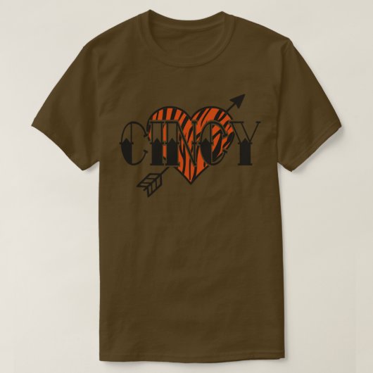 Cincy Tattoo Hart T-shirt (Design voorkant)