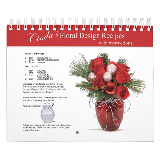 Cinda's Floral Design Recepten met instructies Kalender (Hoes)