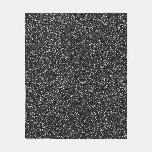 Cinder Black Glitter Fleece Deken (Voorkant)