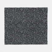 Cinder Black Glitter Fleece Deken (Voorkant (Horizontaal))
